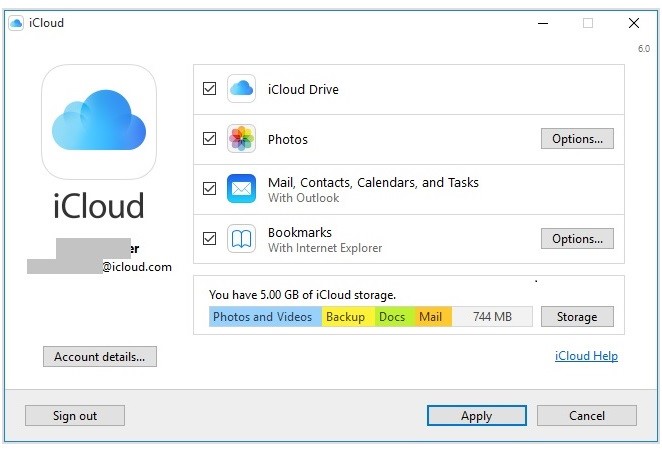 access-icloud-on-outlook
